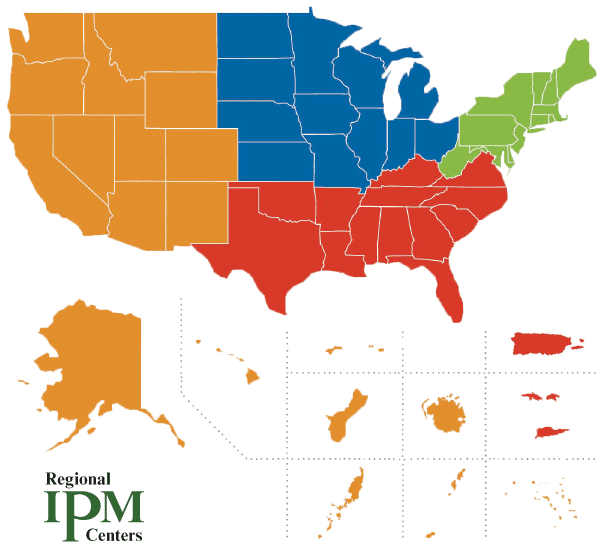 Map of regional IPM centers