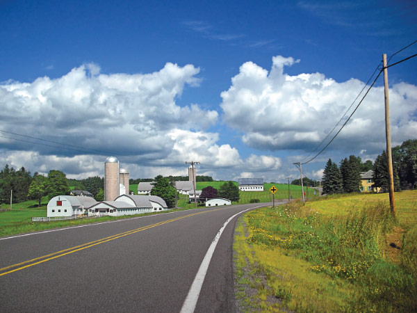 Rural road in Preston Township, Pa.