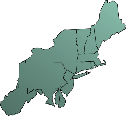 Northeastern region map