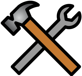 Hammer and wrench icon